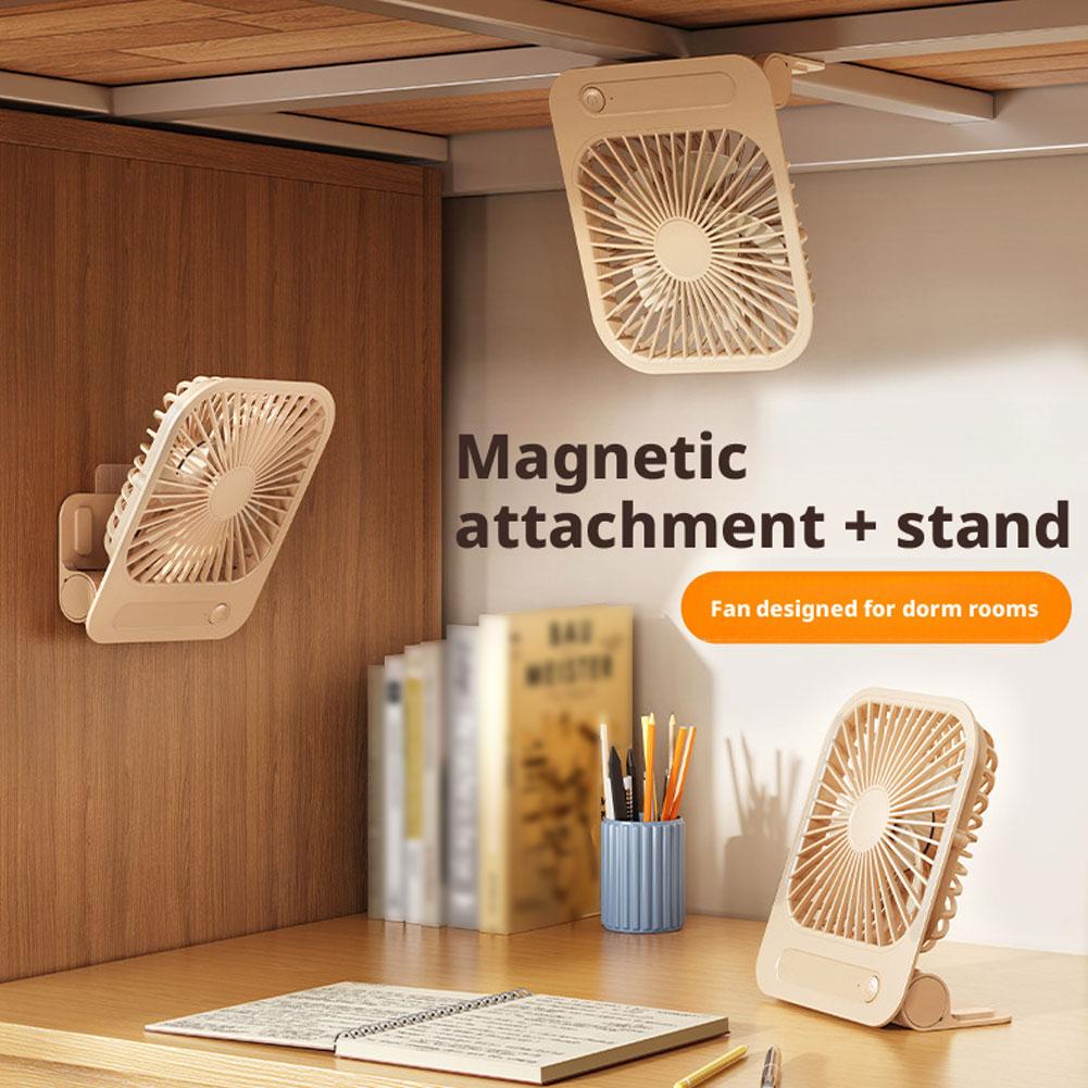 Office Furniture Design - 超薄型磁気冷却ファンテーブルデスクファン USB 充電式壁掛けファン学生デスクトップファンオフィスホームキッチン用