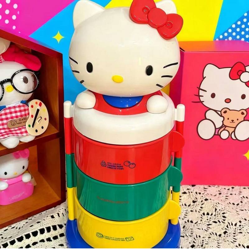 Office Furniture Online - 漫画キャラクター ハローキティ 収納ボックス 回転式三層開口 ジュエリー収納 ドレッシングテーブル飾り