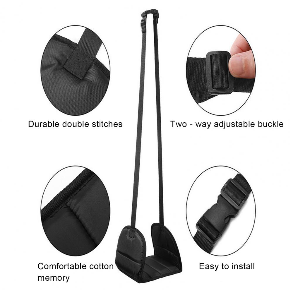 Under Desk Hammock - ポータブルフットハンモック、調節可能な飛行機用フットハンモック、メモリーフォームクッション付き、デスク下フットプラットフォーム、旅行、オフィス用フットレスト