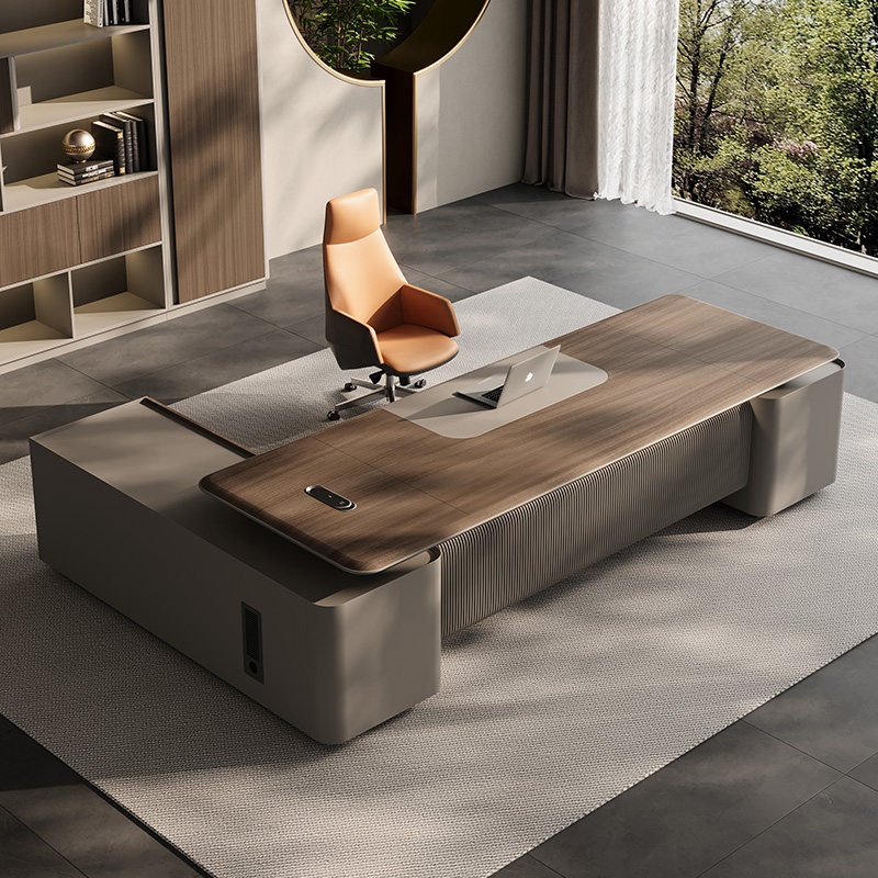 Office Furniture High End - # エグゼクティブデスク＆チェアセット 高級モダンオフィス家具 人工板製 カスタマイズ可能 組立不要