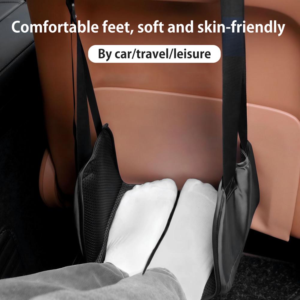 Under Desk Hammock - 旅行用フットハンモック 調節可能な飛行機用フットハンモック オフィス旅行用 ワイドプラットフォームベース デスク下リラクゼーション用 ポータブル