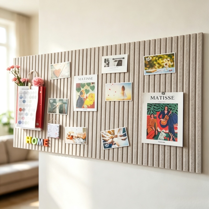 Office Furniture Online - ボヘミアン調大型フェルトウォールタイル、丸型コルク掲示板、リビングルーム装飾用ホームオフィスウォールデコレーション
