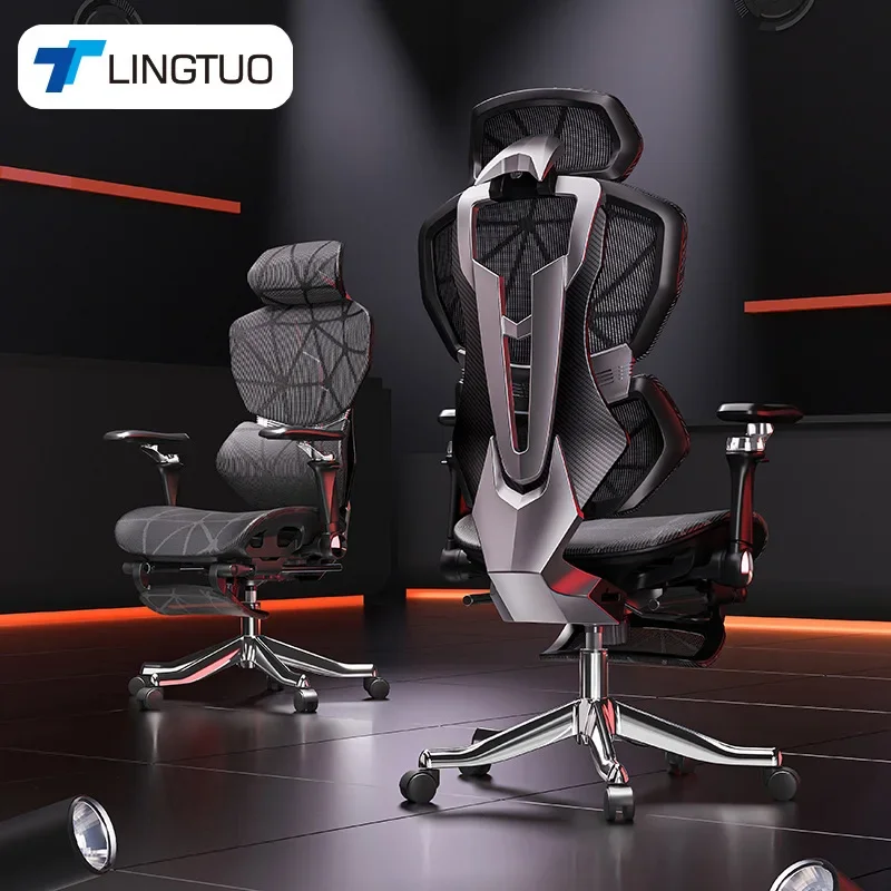 Office Furniture High End - 精巧な多機能チェア、ハイエンドeスポーツ人間工学に基づいたゲーミングチェア、通気性のある調整可能な9Dアームレスト付き