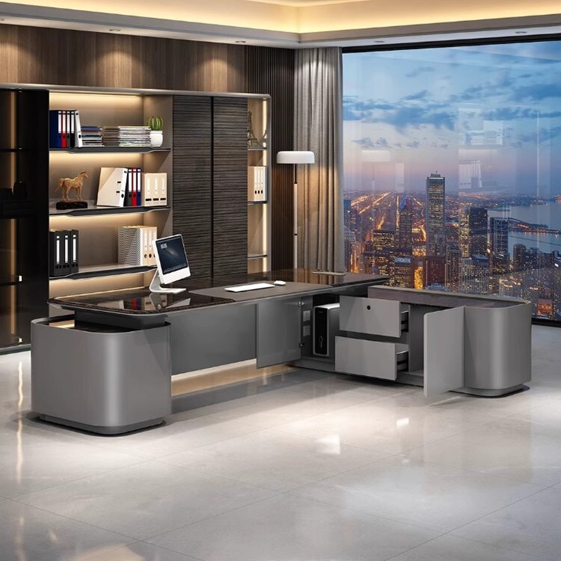 高級漆塗りエグゼクティブデスク、大型モダンオフィス家具、社長 - Office Furniture High End のレビューと価格
