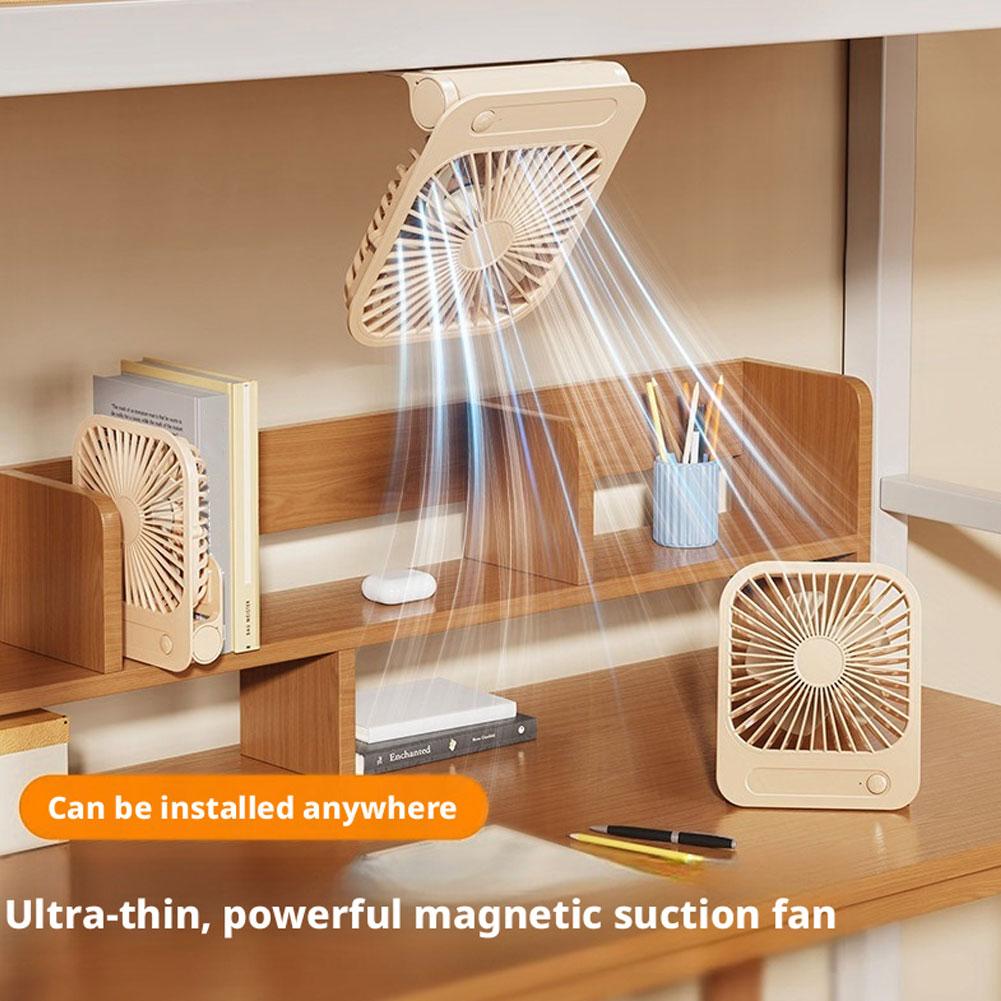 超薄型磁気冷却ファンテーブルデスクファン USB 充電式壁掛 - Office Furniture Design のレビューと価格