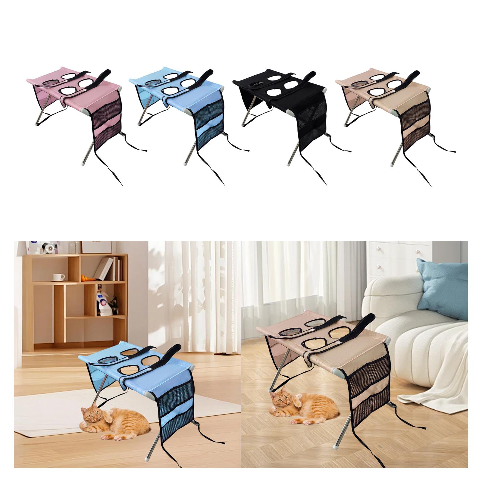折りたたみ式ペットグルーミングテーブル、安全ストラップ付き、 - Under Desk Hammock のレビューと価格
