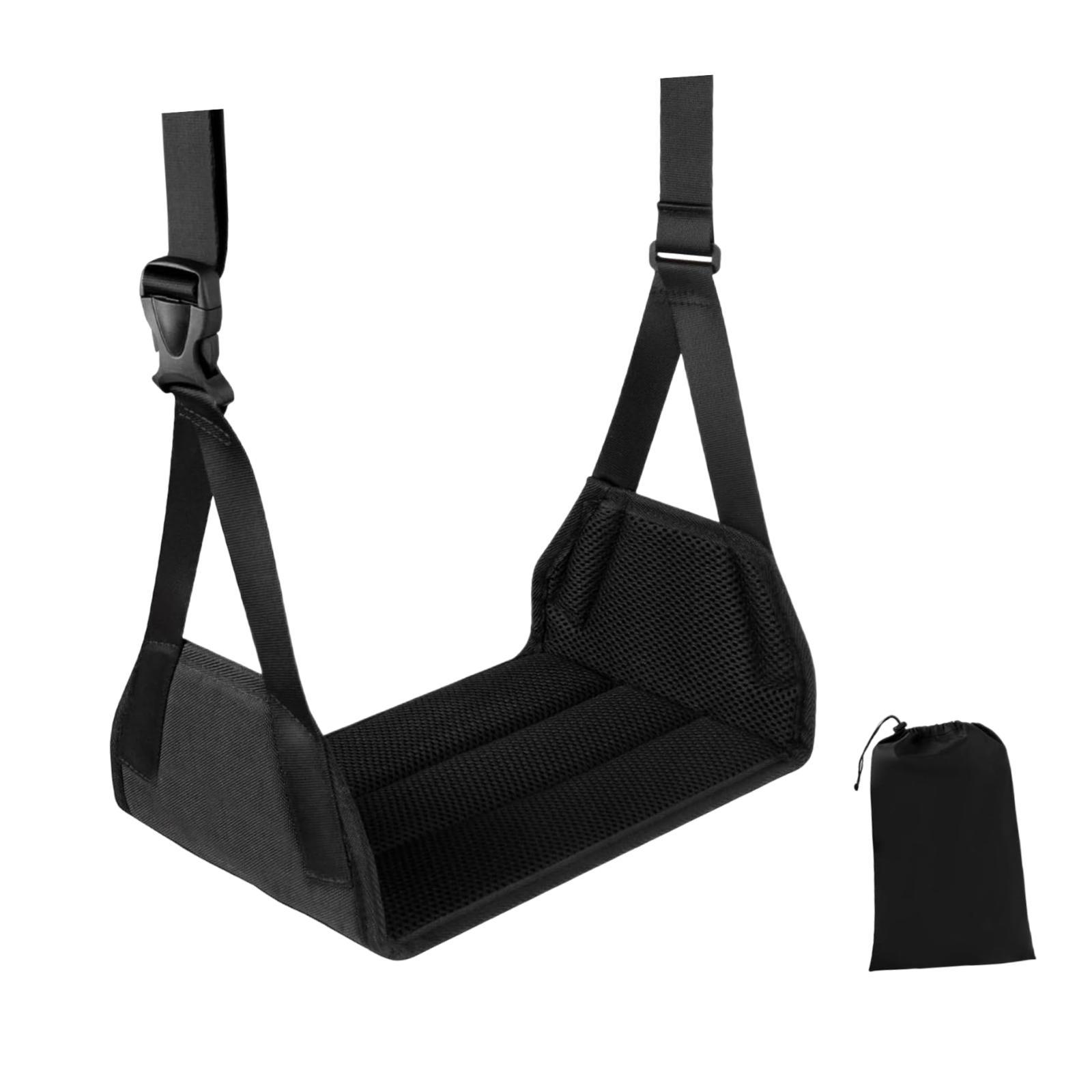 飛行機フットレストハンモック、デスク下用竹製調節可能レッグク - Under Desk Hammock のレビューと価格
