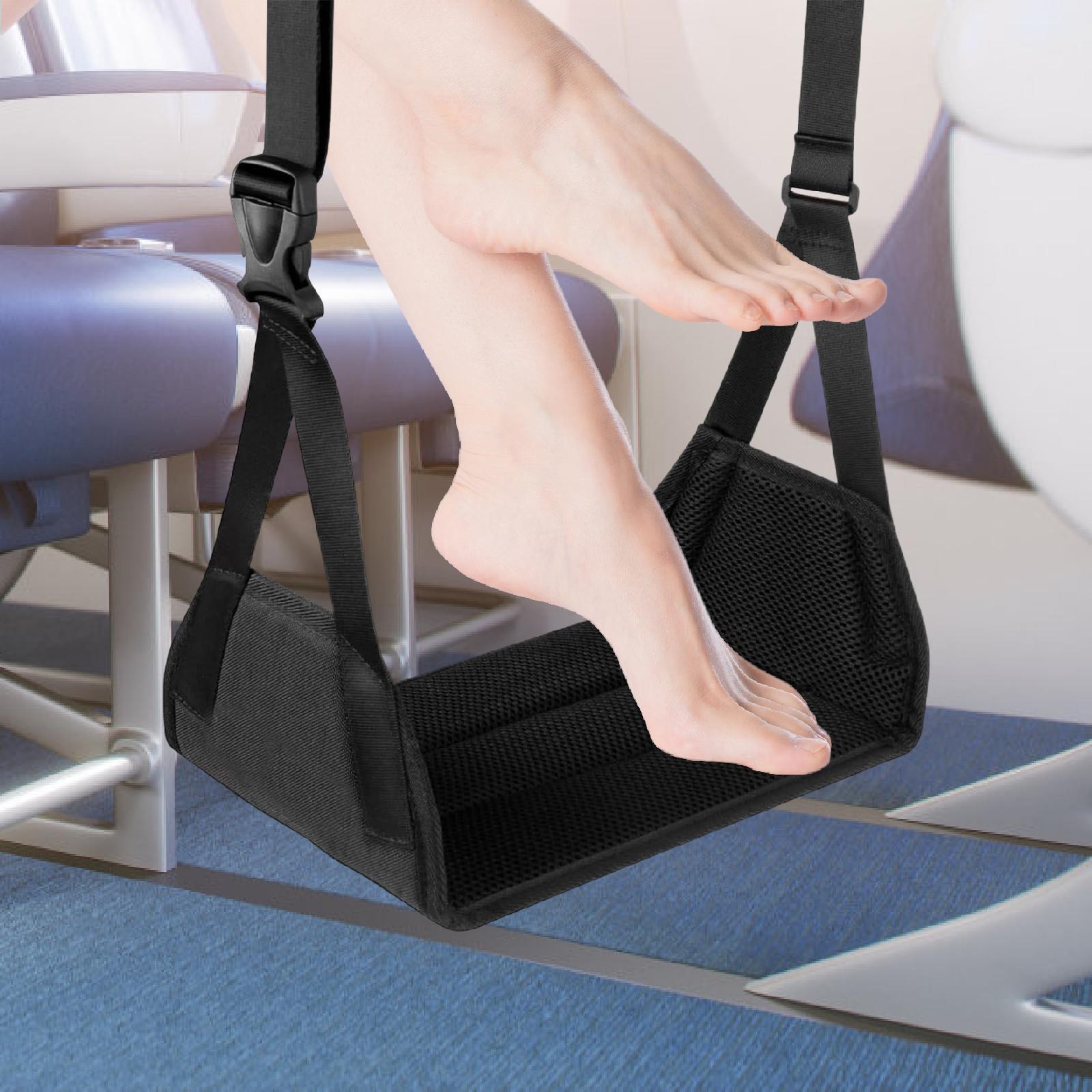 飛行機フットレストハンモック、デスク下用竹製調節可能レッグク - Under Desk Hammock のレビューと価格