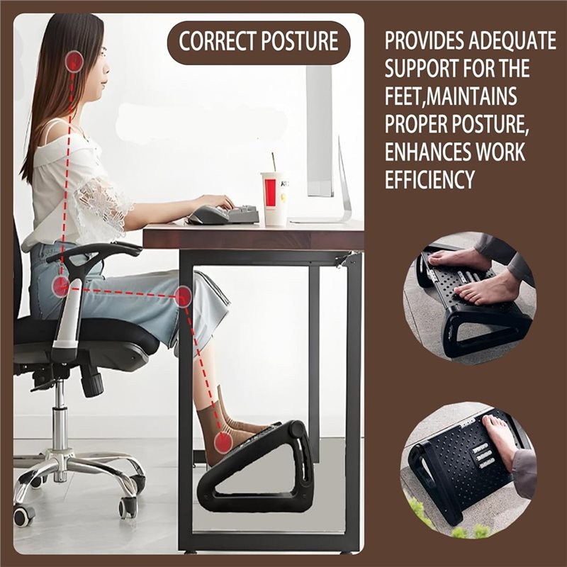 A25F-デスク下用人間工学に基づいたフットレスト、調節可能 - Under Desk Hammock のレビューと価格
