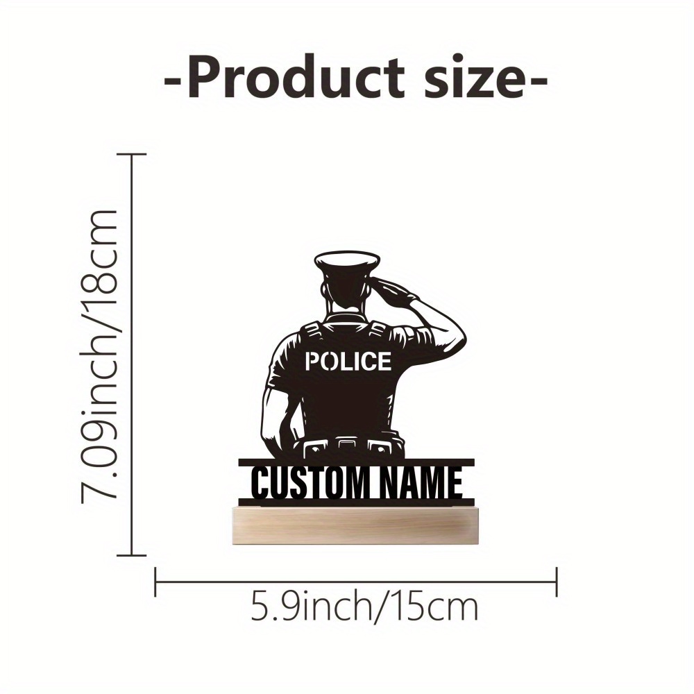 パーソナライズされた金属製警察バッジ、カスタムネームデスクネ - Office Furniture Table のレビューと価格