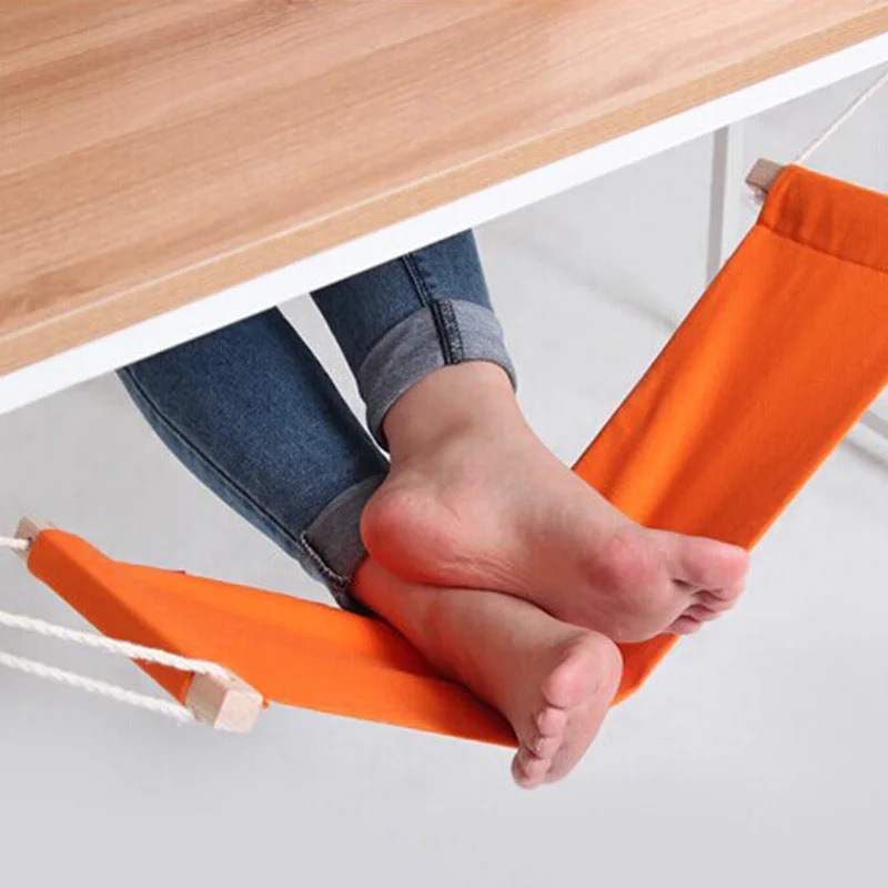 調節可能なポリエステル製フットハンモック - ポータブルデス - Under Desk Hammock のレビューと価格