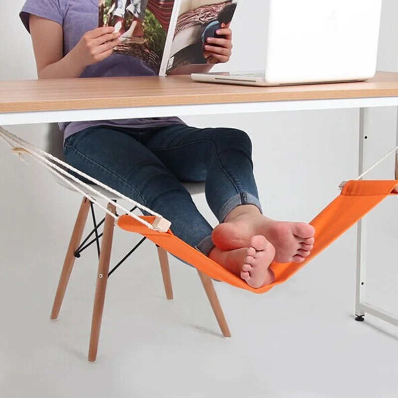 調節可能なポリエステル製フットハンモック - ポータブルデス - Under Desk Hammock のレビューと価格