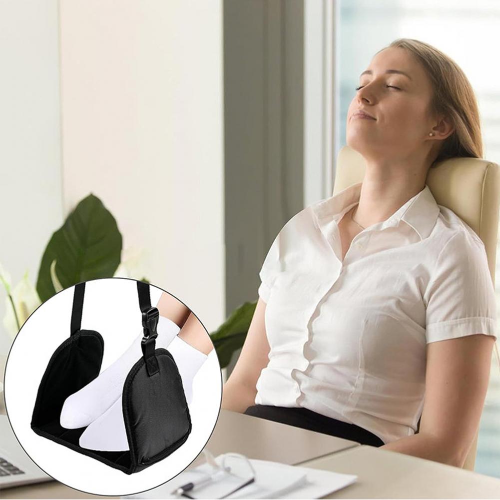 飛行機用フットハンモック 長さ調整可能 プラットフォームベー - Under Desk Hammock のレビューと価格