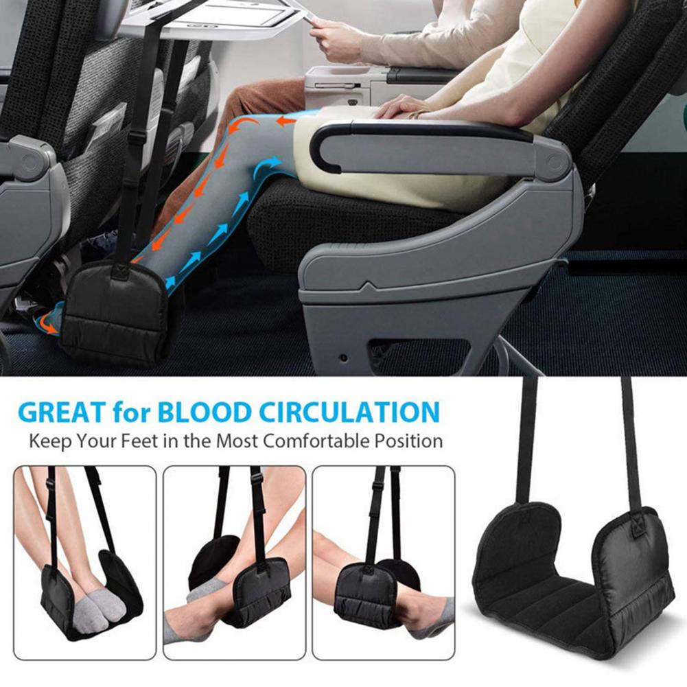 飛行機用フットハンモック 長さ調整可能 プラットフォームベー - Under Desk Hammock のレビューと価格