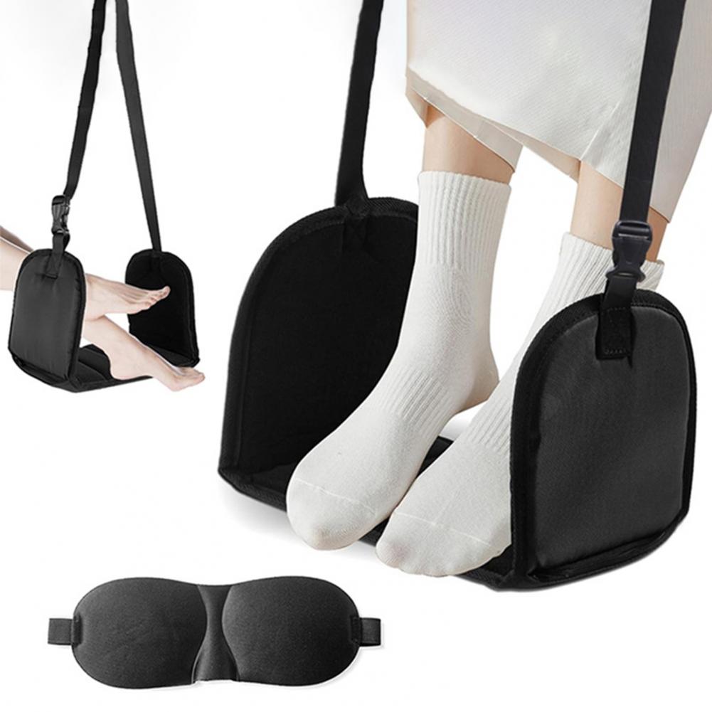 飛行機用フットハンモック 長さ調整可能 プラットフォームベー - Under Desk Hammock のレビューと価格