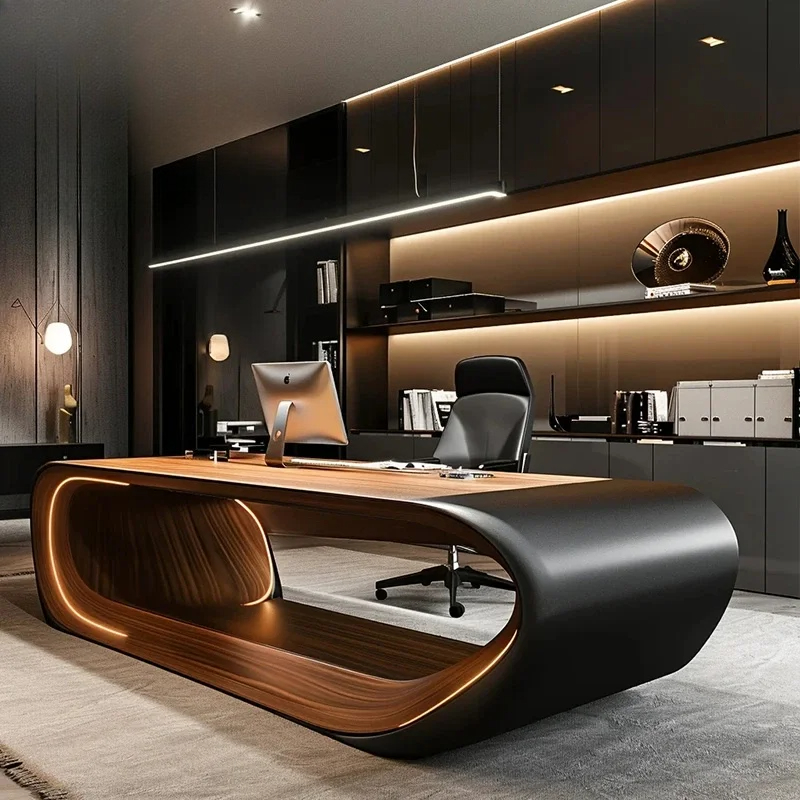 新しい中国製木製モダンシンプルエグゼクティブデスク（引き出し - Office Furniture High End のレビューと価格