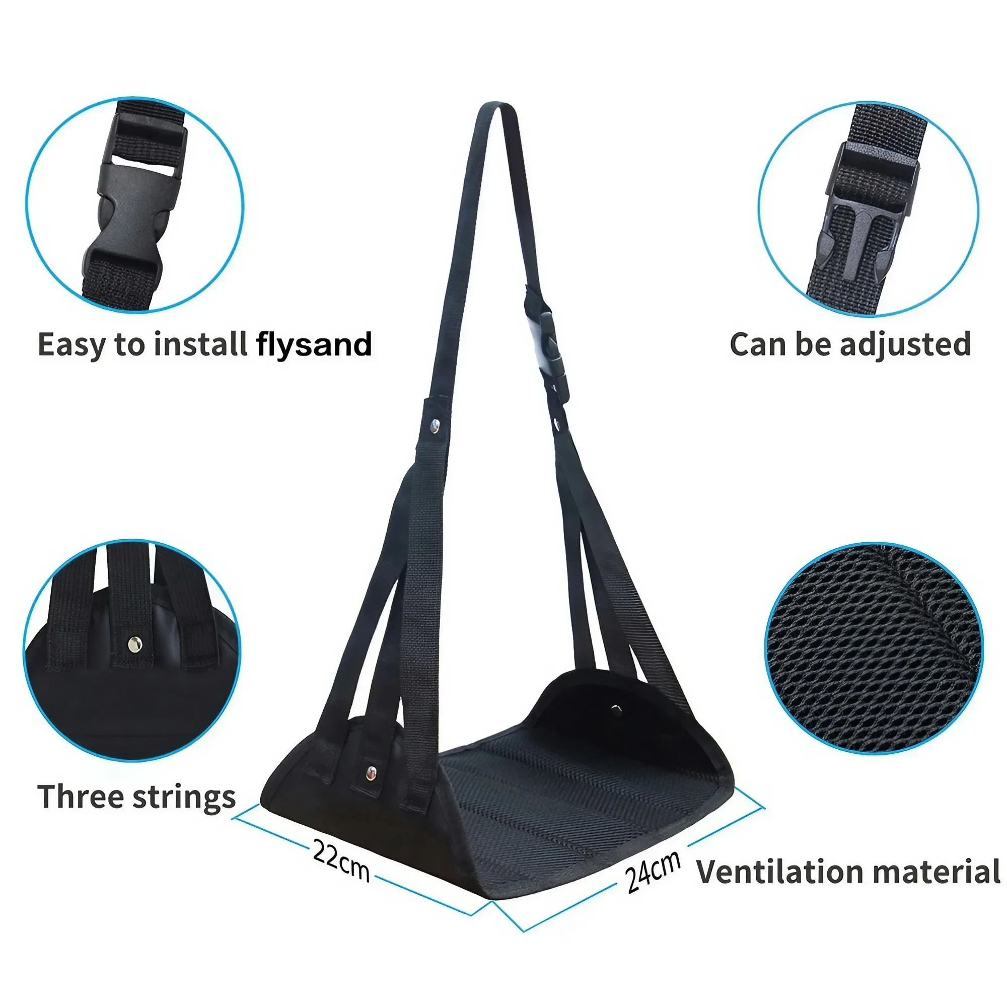 車のフットレストポータブルオフィスレジャーホームデスクフィー - Under Desk Hammock のレビューと価格